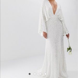 ASOS Sequin Kimono Sleeve Wedding Dress
